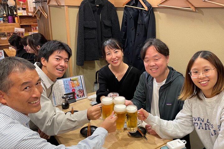 Yokohama Noge Deep & Hidden Food Tour with a vehicle