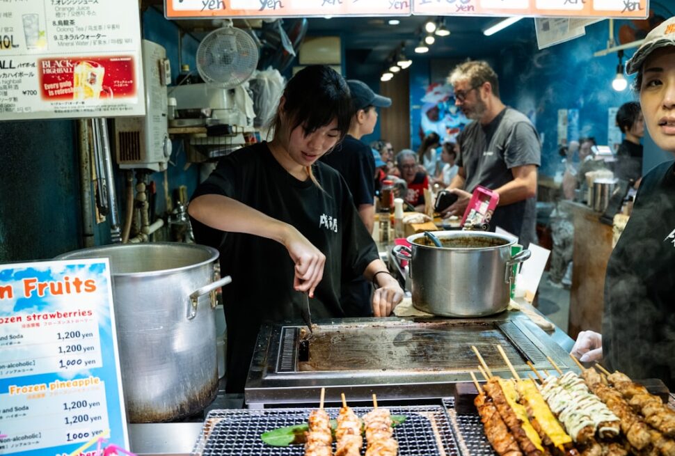 ：takoyaki osaka octopus balls street stall