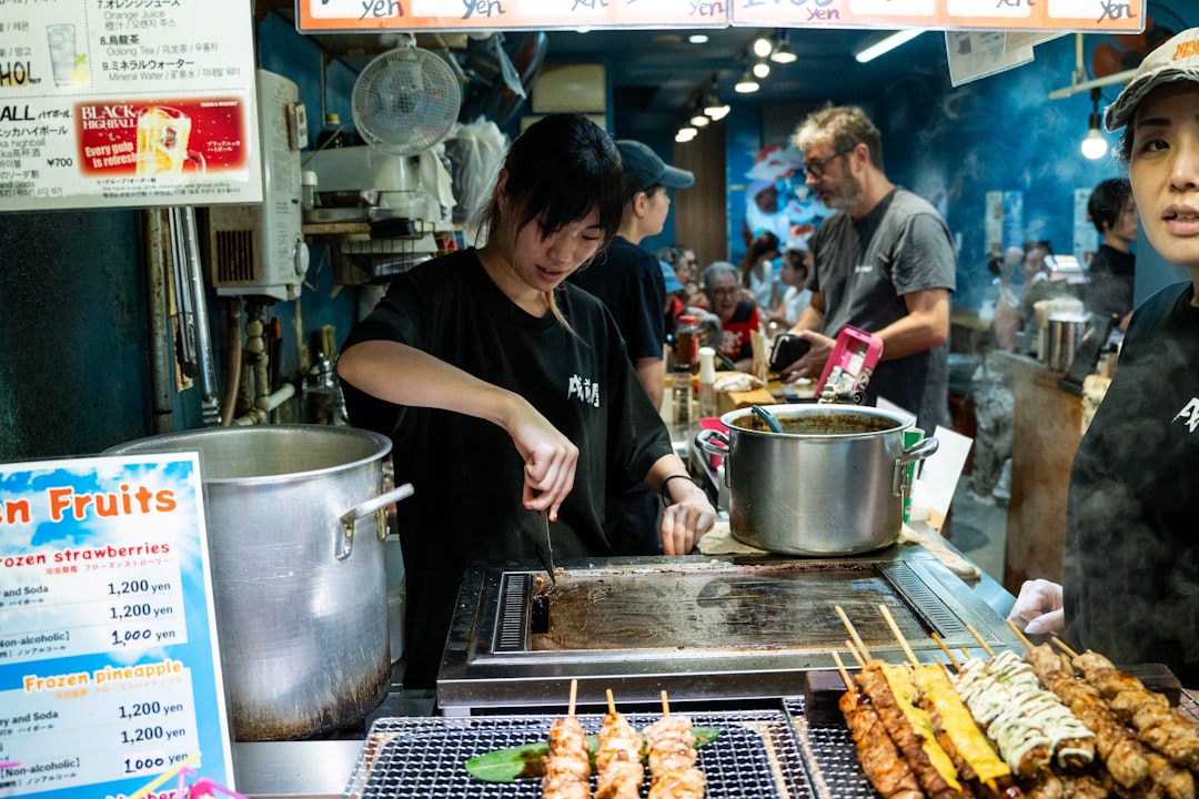 :takoyaki osaka octopus balls street stall