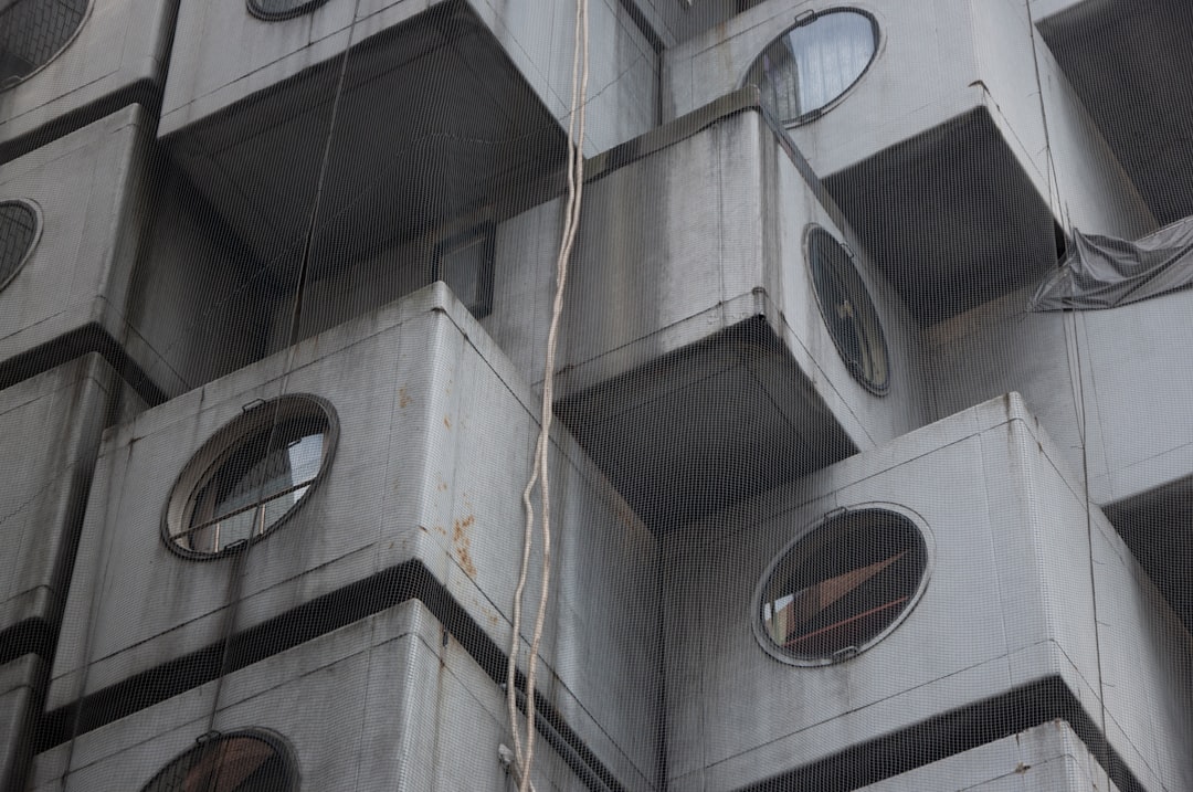 ：collapsing concrete apartment buildings on hashima island