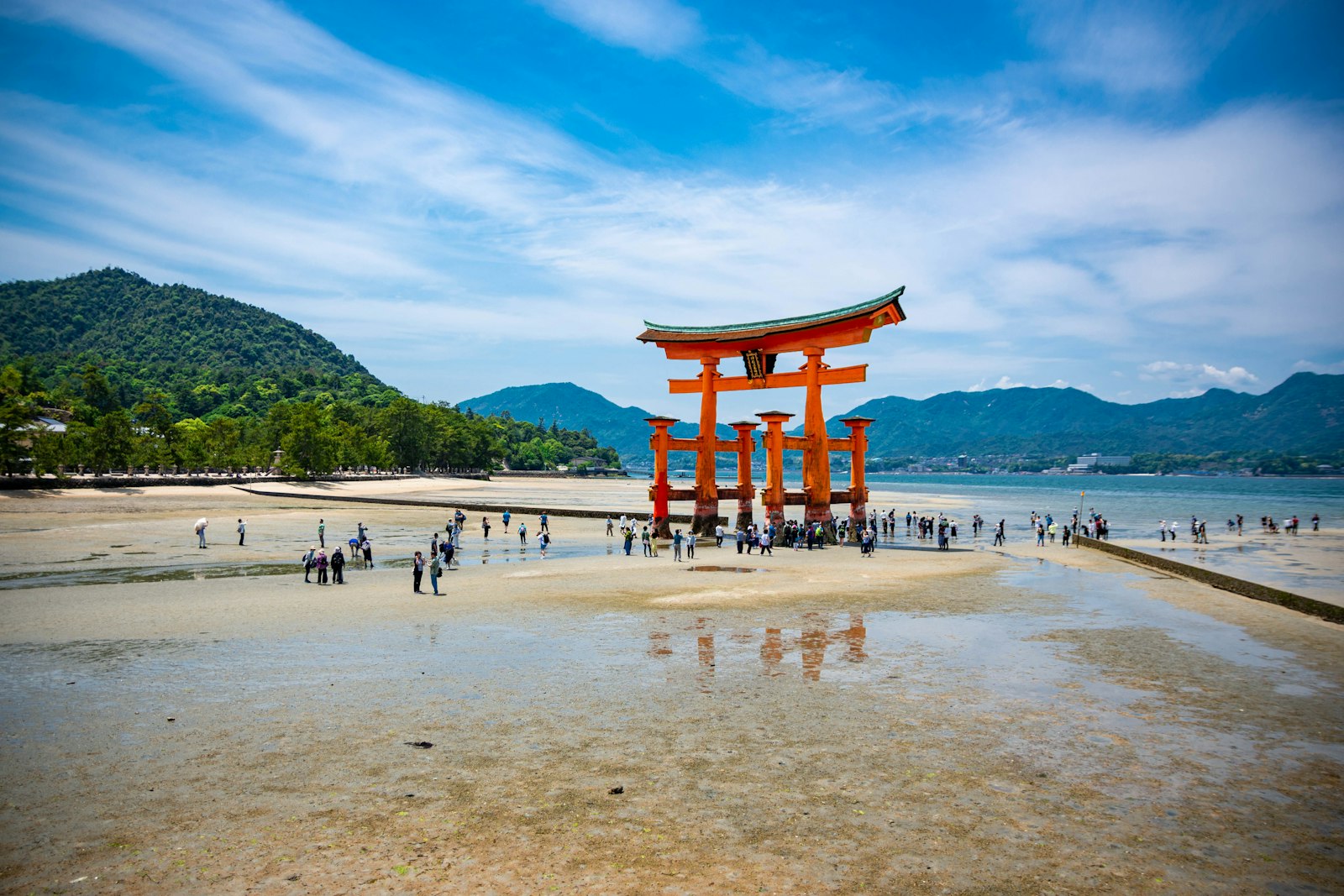 ：miyajima floating torii gate itsukushima shrine high tide