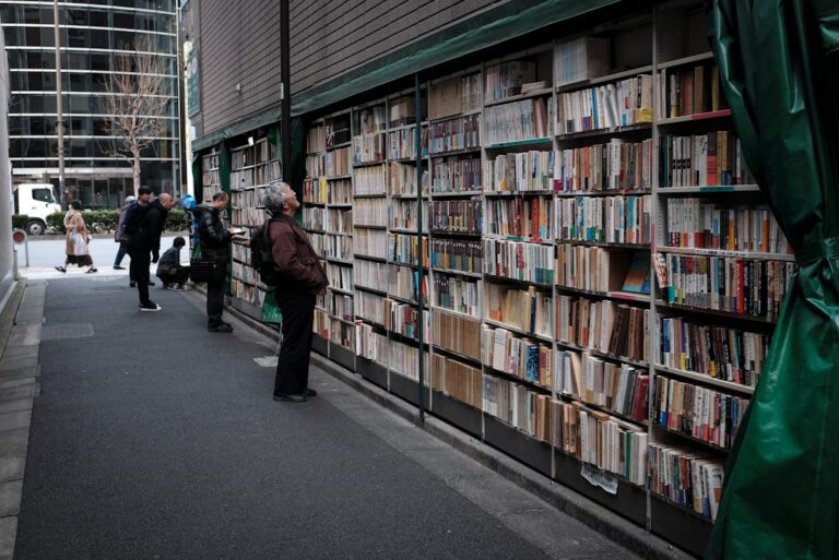 ：the wall of manga shelves at the kyoto international manga museum