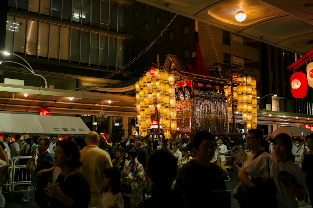 ：kanto festival lanterns in akita city, akita prefecture