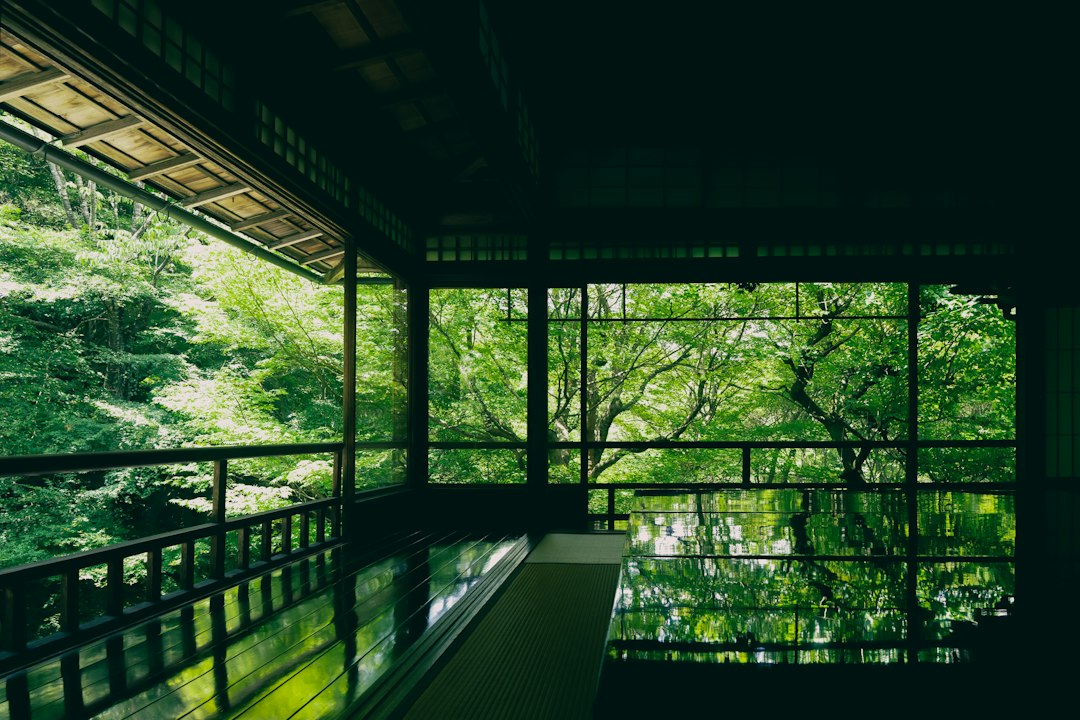 :inside the former tea factory cafe at nakamura tokichi uji