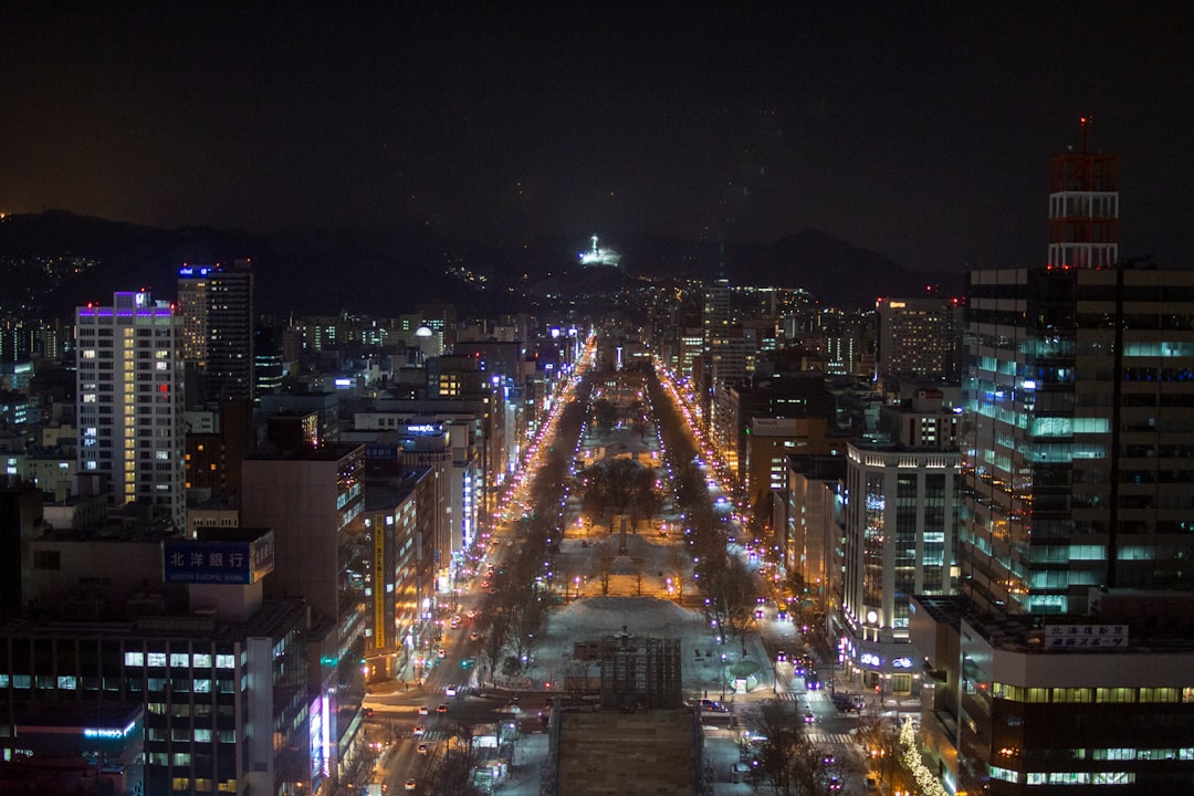 ：odori park stretching west through central sapporo