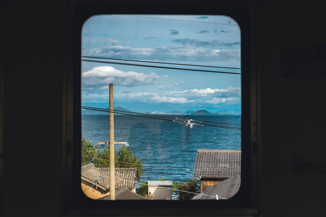 :thunderbird limited express on the kyoto to kanazawa route along lake biwa