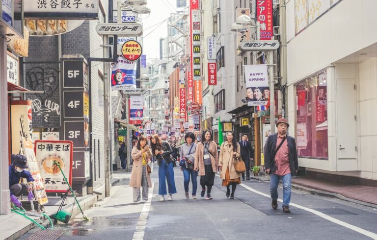 ：japanese fashion styles on a harajuku shopping street in tokyo