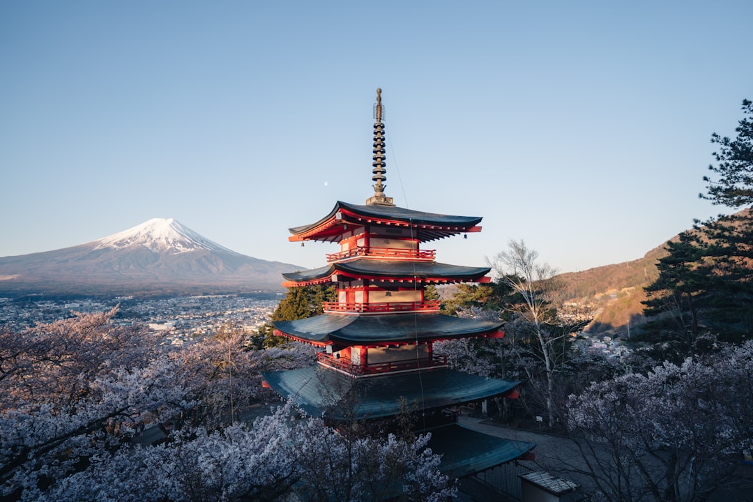：lake kawaguchi and mt fuji from the panoramic ropeway on mount tenjo