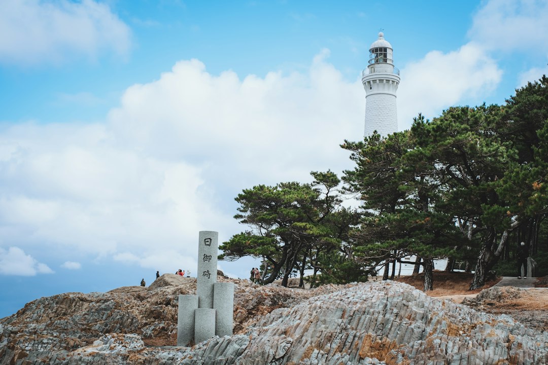 :cape tsumekizaki lighthouse near shimoda on the izu peninsula